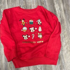 Disney Red Christmas Crew Kids Sweatshirt